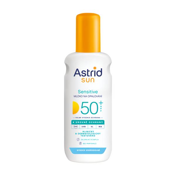 Astrid SUN Mléko na opalování Sensitive sprej SPF 50+