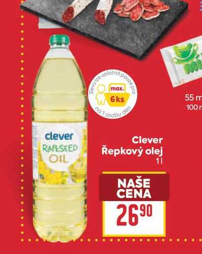 Clever Řepkový olej 1l