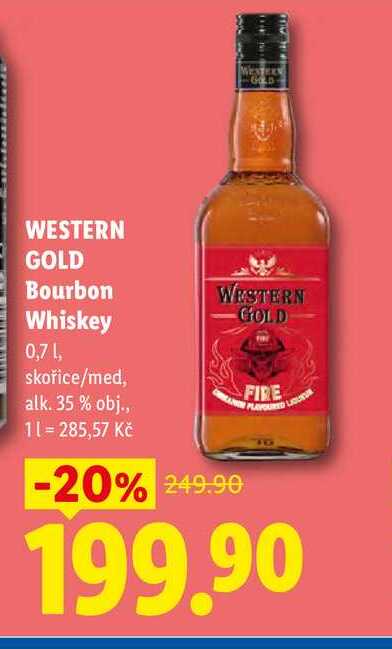 WESTERN GOLD Bourbon Whiskey, 0,7 l