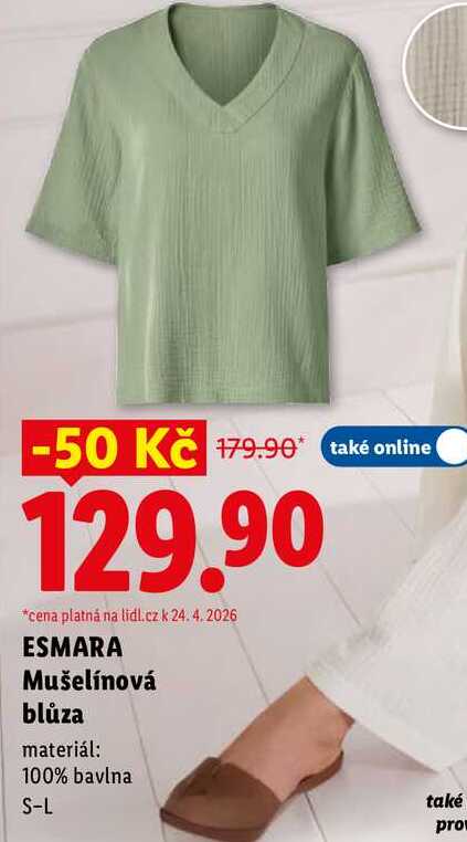 ESMARA Mušelínová blůza  
