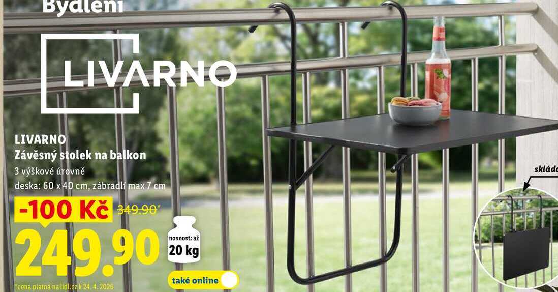 LIVARNO Závěsný stolek na balkon 