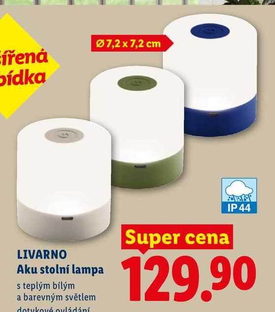 LIVARNO Aku stolní lampa 