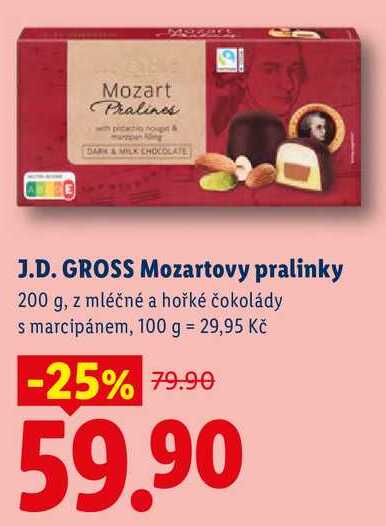 J.D. GROSS Mozartovy pralinky, 200 g
