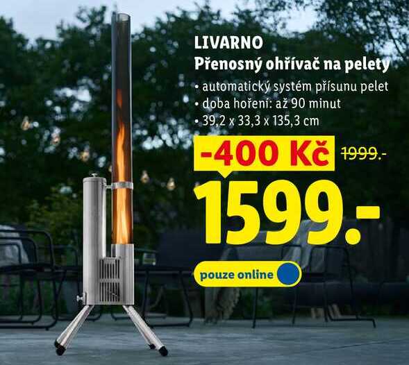LIVARNO Přenosný ohřívač na pelety