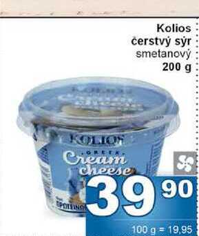 Kolios čerstvý sýr smetanový 200 g 