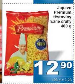 Japavo Premium těstoviny různé druhy 400 g 