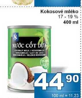 Kokosové mléko 17-19% 400 ml 