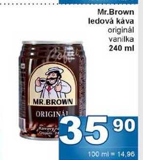 Mr.Brown ledová káva originál vanilka 240 ml 