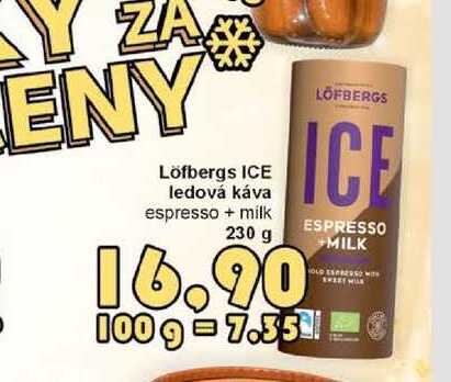 Löfbergs ledová káva espresso + milk 230 g  