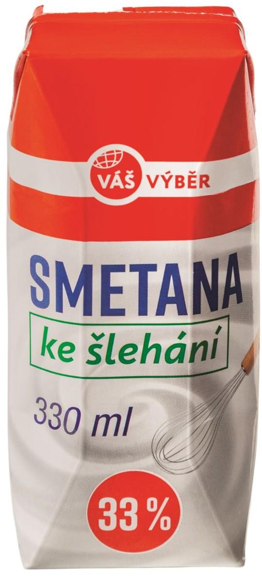 VÁŠ VÝBĚR Trvanlivá smetana ke šlehání, 330 ml