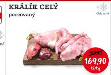 KRÁLÍK CELÝ porcovaný 1kg 