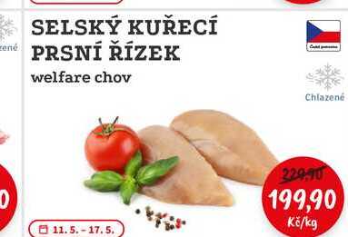 SELSKÝ KUŘECÍ PRSNÍ ŘÍZEK 1kg