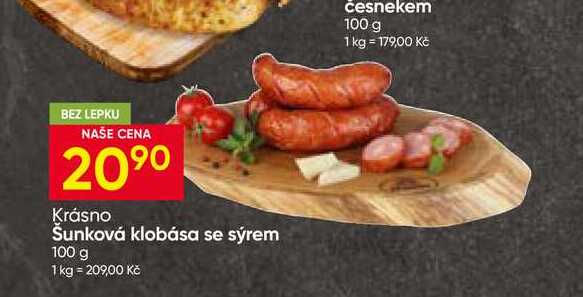 Šunková klobása se sýrem 100 g