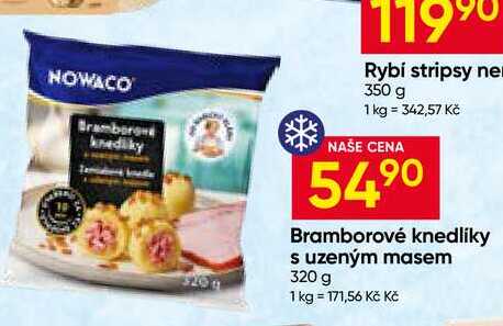 NOWACO Bramborové knedlíky s uzeným masem 320 g 