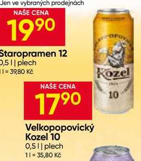 Velkopopovický Kozel 10 0,5l plech