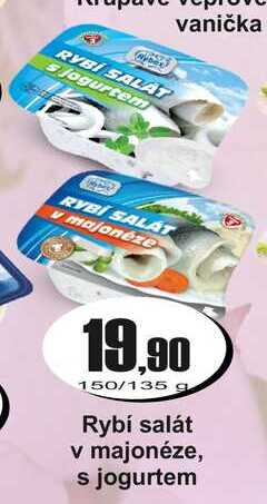 Rybí salát v majonéze, s jogurtem 150 g 