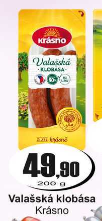 Valašská klobása Krásno 200 g