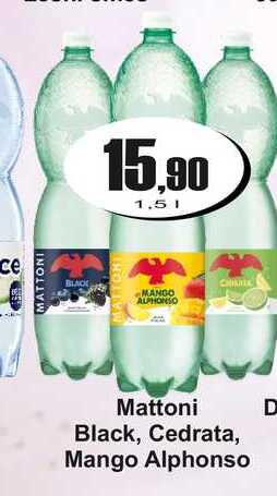 Mattoni Black, Cedrata, Mango Alphonso 1,5 L