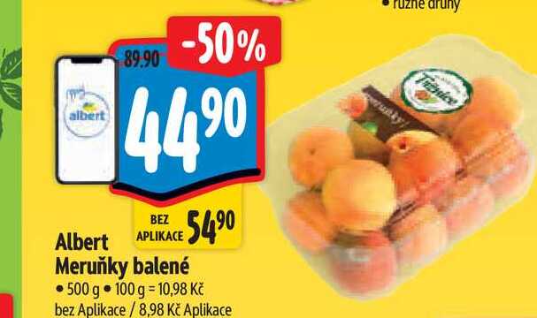  Albert Meruňky balené 500 g 