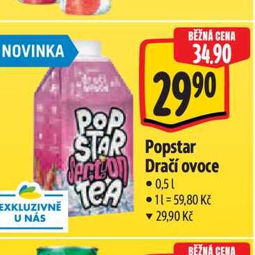 Popstar Dračí ovoce 0,5 l
