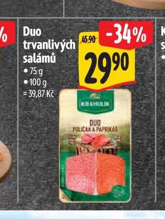 Duo trvanlivých salámů 75g