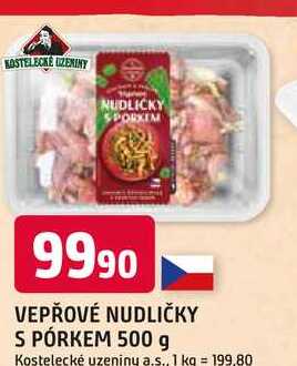 VEPŘOVÉ NUDLIČKY S PÓRKEM 500 g