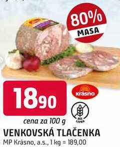 VENKOVSKÁ TLAČENKA 100g