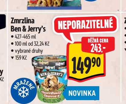   Zmrzlina Ben & Jerry's 427-465 ml  