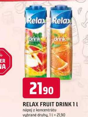 RELAX FRUIT DRINK 1l nápoj z koncentrátu 