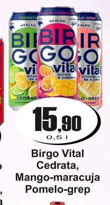 Birgo Vital Cedrata, Mango-maracuja Pomelo-grep 0,5 L