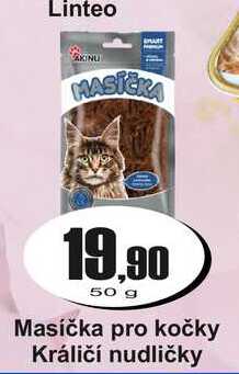 Masíčka pro kočky Králičí nudličky 50 g