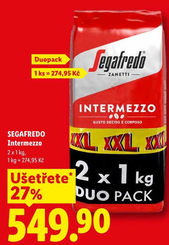 SEGAFREDO Intermezzo, 2x 1 kg