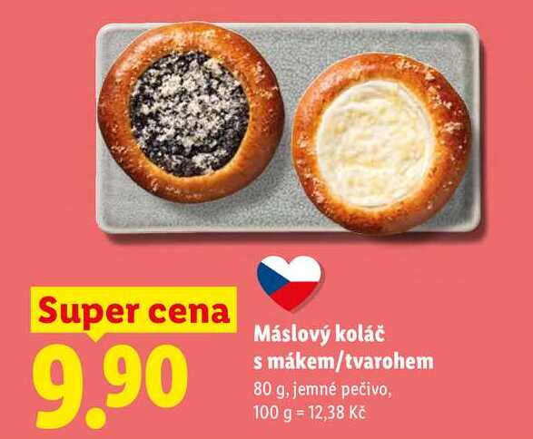 Máslový koláč s mákem/tvarohem, 80 g