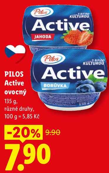 PILOS Active ovocný, 135 g