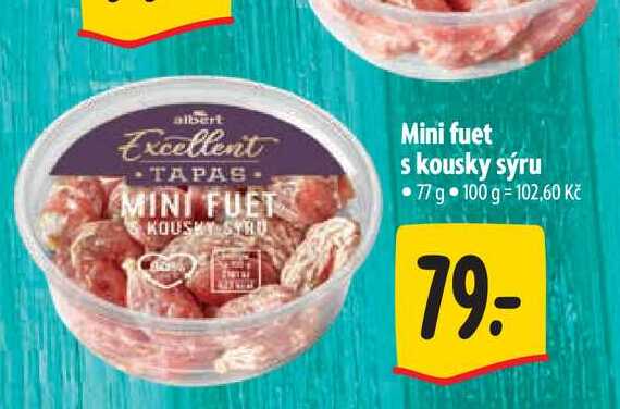  Mini fuet s kousky sýru 77 g 