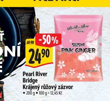  Pearl River Bridge Krájený růžový zázvor 200 g  
