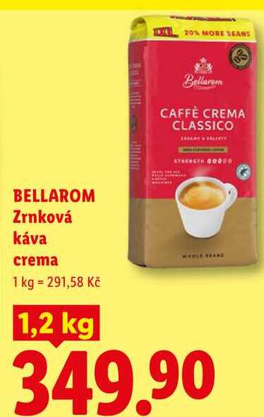 BELLAROM Zrnková káva crema, 1,2 kg