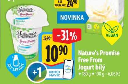   Nature's Promise Free From Jogurt bílý 180 g 