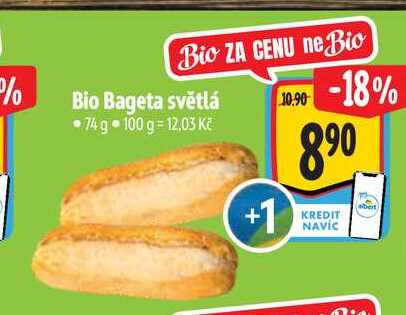 Bio Bageta světlá  74 g