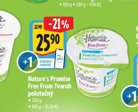   Nature's Promise Free From Tvaroh polotučný  250g  