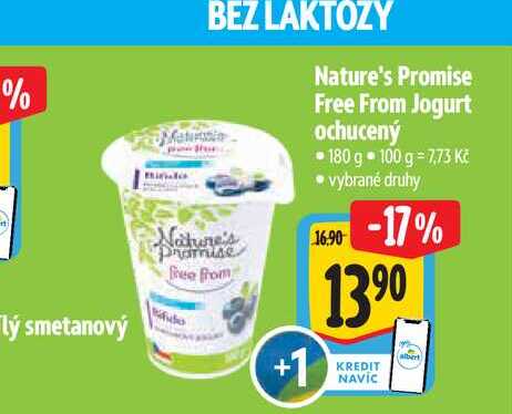 Nature's Promise free from Jogurt ochucený 180 g