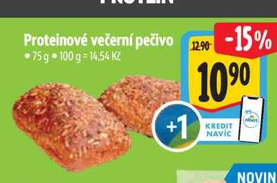 Proteinové večerní pečivo  75 g 
