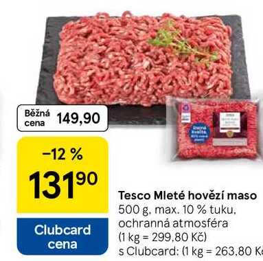 Tesco Mleté hovězí maso, 500 g 