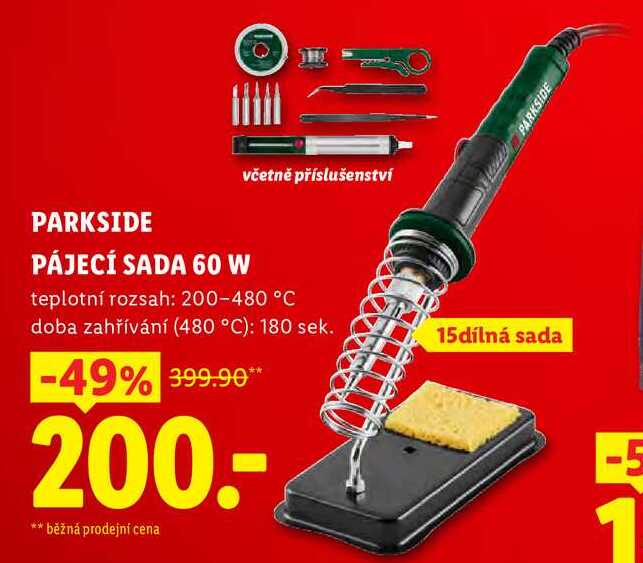 PARKSIDE PÁJECÍ SADA 60 W 