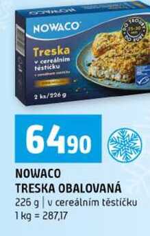 NOWACO TRESKA OBALOVANÁ 226 g v cereálním těstíčku 