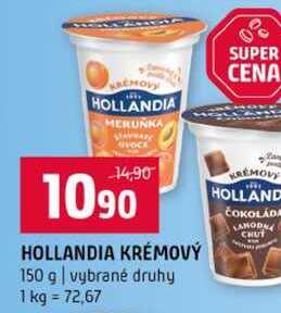 HOLLANDIA KRÉMOVÝ 150 g vybrané druhy 