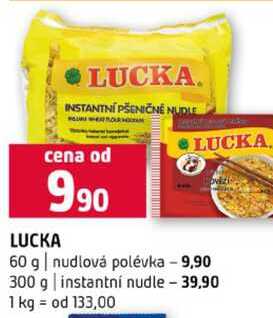 LUCKA 60 g nudlová polévka 300 g instantní nudle 