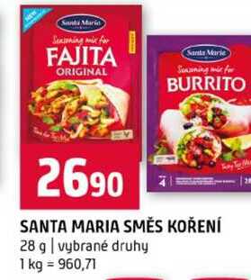 SANTA MARIA SMĚS KOŘENÍ 28 g vybrané druhy