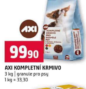 AXI KOMPLETNÍ KRMIVO 3 kg granule pro psy