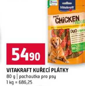 VITAKRAFT KUŘECÍ PLÁTKY 80 g pochoutka pro psy